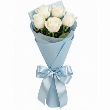 Букет 5 Белых роз Проуд в Большой Исток