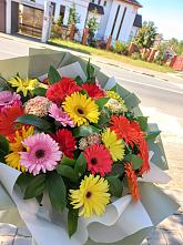 Букет цветов из:  Герберы #REPLACE_PRED# Большой Исток