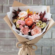 Букет цветов из:  Гвоздики, Хризантемы и Розы в Большой Исток
