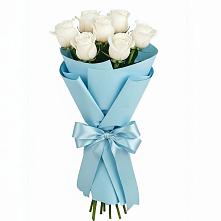 Букет 7 белых роз Проуд в Большой Исток