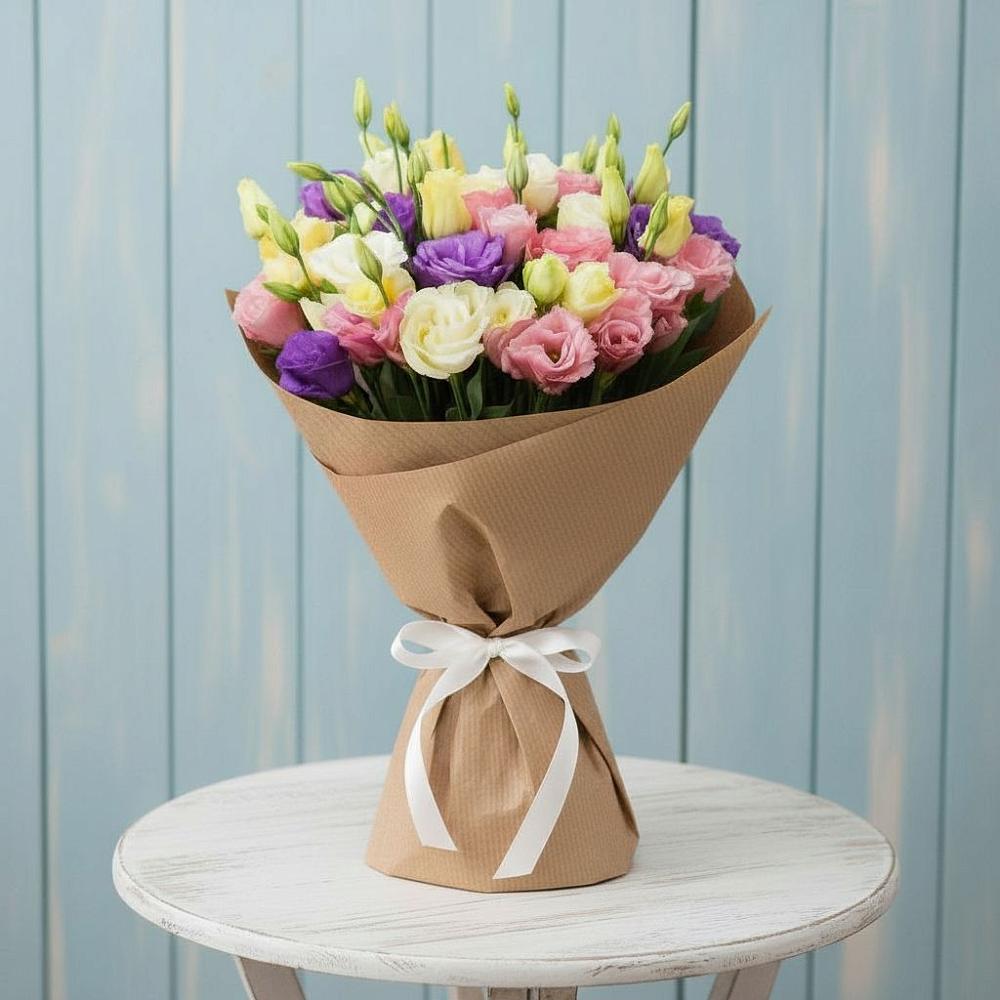 Букет цветов из: Лизиантусы в Большой Исток