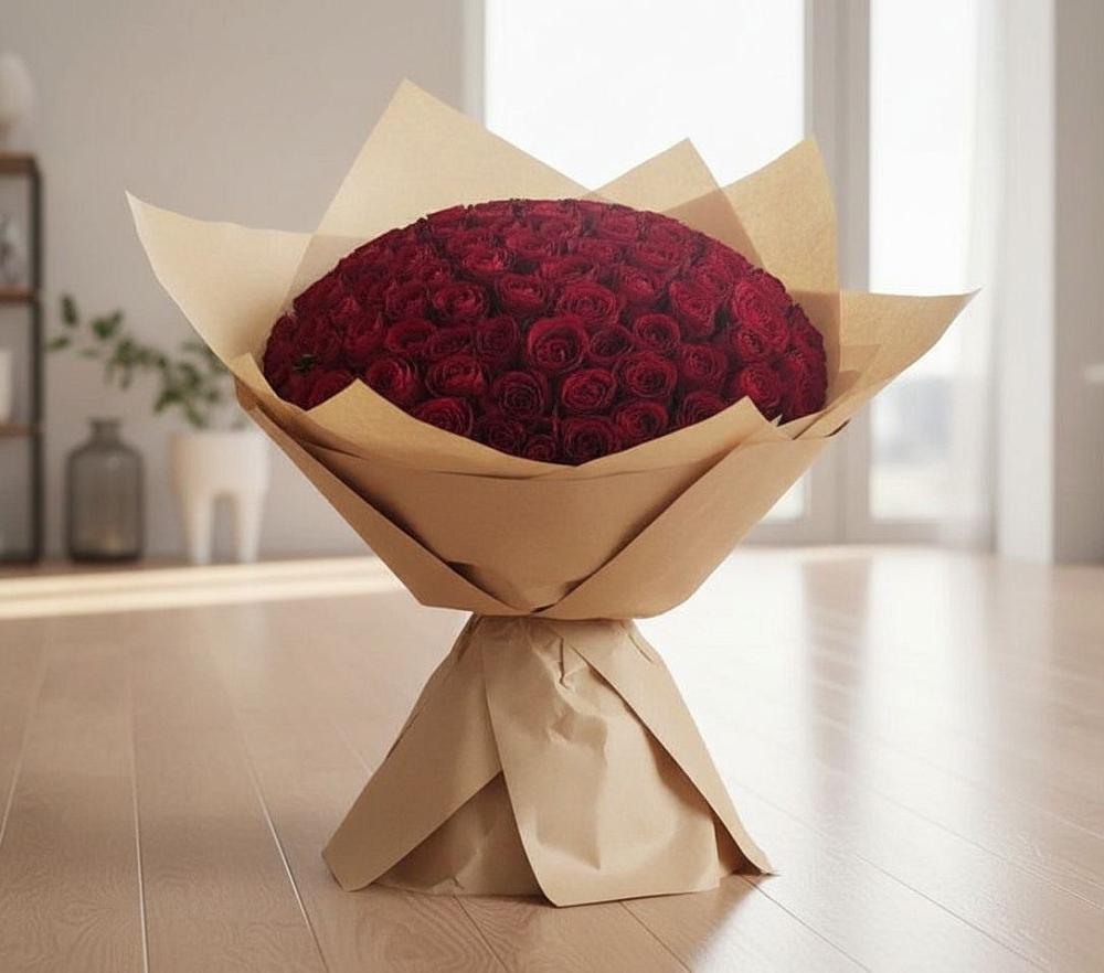 Букет 101 Красная роза в Большой Исток