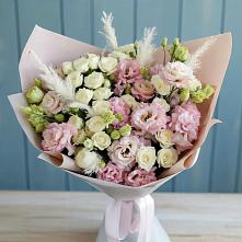 Букет цветов из:  Альстромерии и Розы в Большой Исток