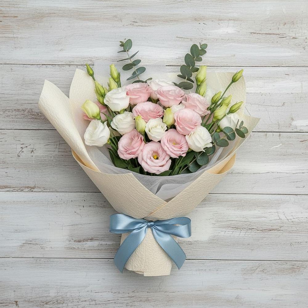 Букет цветов из: Лизиантусы в Большой Исток